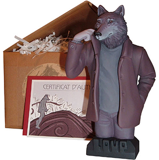 figurine Loup personnage de Marc Moreno auteur BD