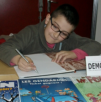 Figurine Robin Dubois offerte a Turk sculptée par Patrice Brochard