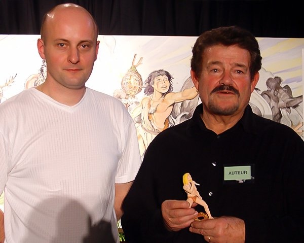 André Cheret avc le sculptuer Bull, Patrice Brochard